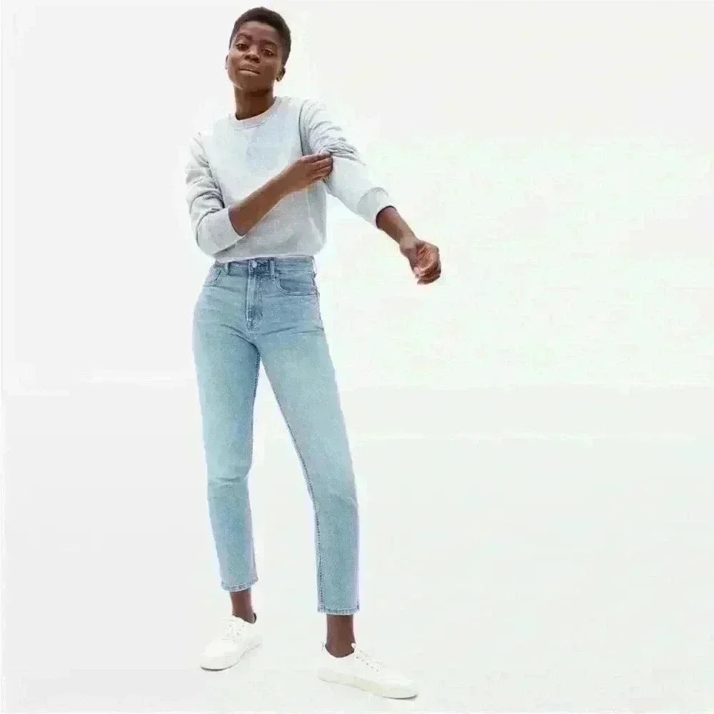 Everlane The Original Cheeky Jean in Sky Blue Wash New Womens Denim Pants